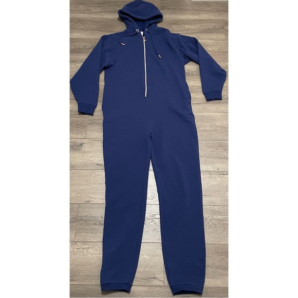Fenty Savage Rihanna Forever Savage Hooded fleece jumpsuit Navy Blue Sz 4-6 - Picture 2 of 9